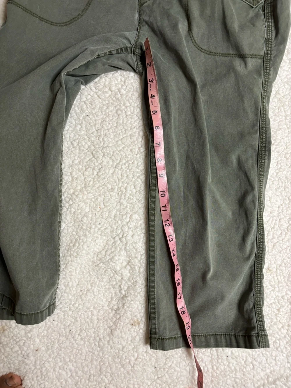 Levis Y2K Green Capri Mid Rise Stretch Pockets Casual Pants Womens 10(32x20)